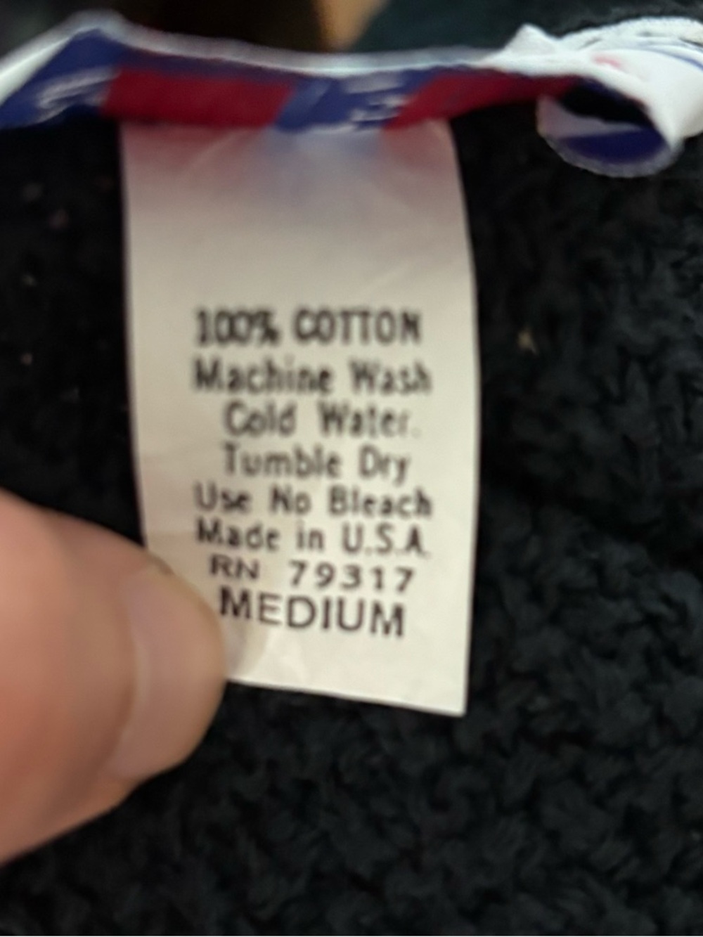 Vintage Off Base Black 100% Cotton Sleeveless V-Neck Vest Women's M Made in USA - Picture 5 of 5